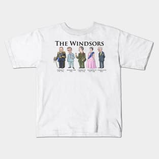 The Windsors (Horizontal Design) Kids T-Shirt